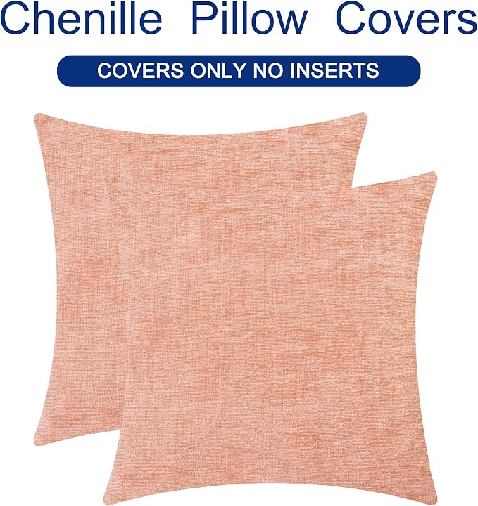 CaliTime Decorative Couch Throw Pillow Covers 20 X 20 Inches Dusty Pink