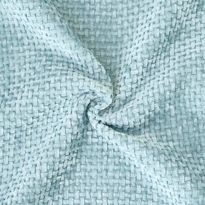 CaliTime Decorative Couch Throw Pillow Covers 18 X 18 Inches Smoke Blue
