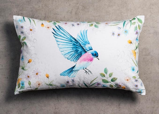 Maison d' Hermine Throw Pillow Covers 100% Cotton (12" x 20" - Pack of 1)