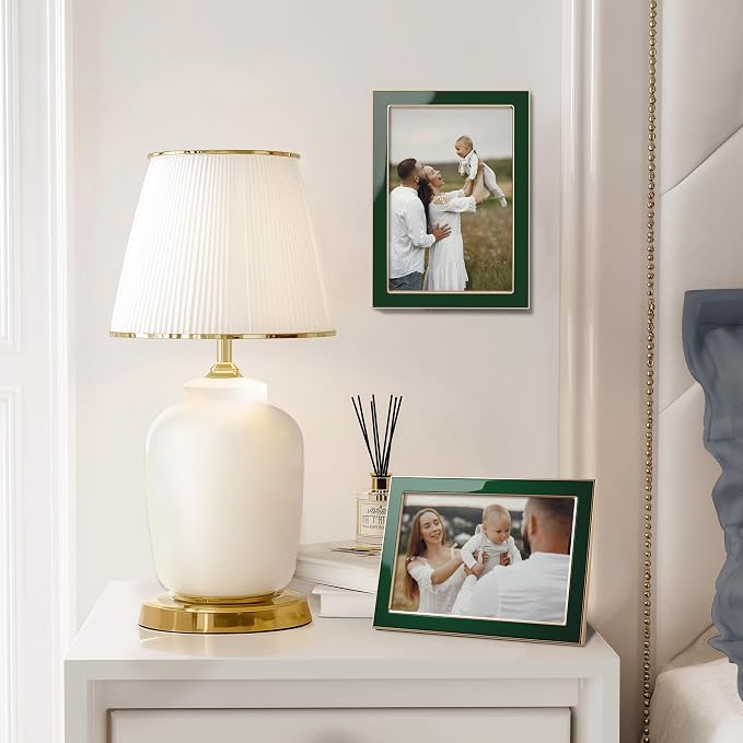 eletecpro 5x7 Enamel Picture Frame with Real Glass Cover, Green, 1-Pack