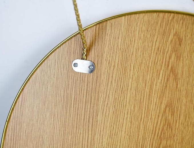 YCHMIR 11.8-inch Small Round Wall Mirror, Gold Bathroom Mirror