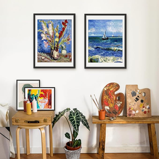 Picrit 18x24 Picture Frame Set of 12, Modern Gallery Wall Frames, Black