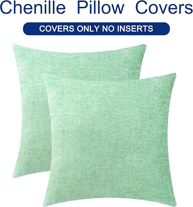 CaliTime Decorative Couch Throw Pillow Covers 16 X 16 Inches Grey Green