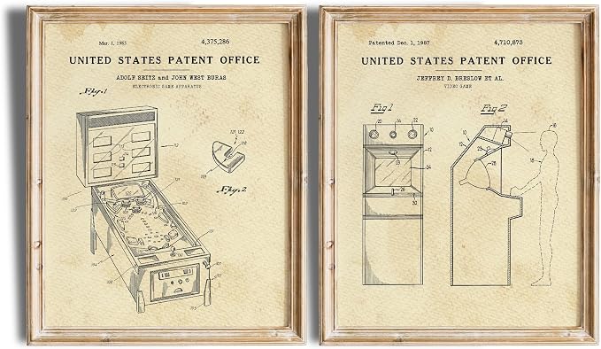 Video Game Patent Prints Wall Art | Unframed 11x14 | Aesthetic Wall Décor | Art Prints for Game Room, Bedroom, or Office | Vintage Wall Art Prints | Unique Wall Prints for Home Décor