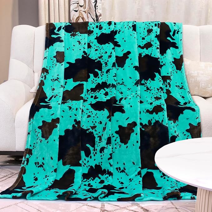 Teal Blanket Queen Size, Lightweight All-Season Plush Turquoise Soft Fleece Throw for Bed Couch, Home Decor Housewarming Gifts 90x90