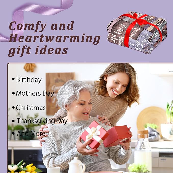 Gift for Mom Blanket, Mom Birthday Gifts, Cool Mom Gift from Daughter Son, Presents for Mothers Day Christmas Moms Throw Blanket 50"x60"