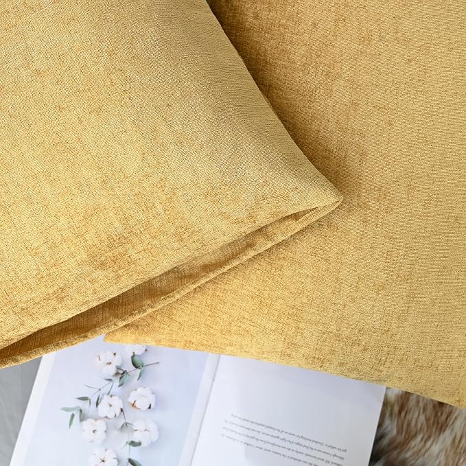 CaliTime Decorative Standard Throw Pillow Covers 26 X 20 Inches Gold