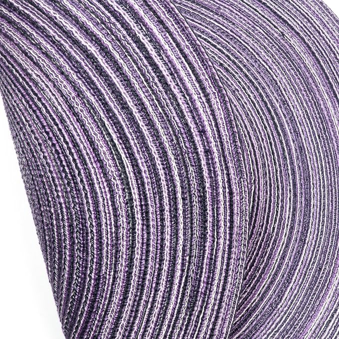 SHACOS Round Placemats Set of 4 Round Table Placemats Braided Cotton Place Mats 15 inch for Kitchen Dining Table Holiday Party (Light Purple, 4)