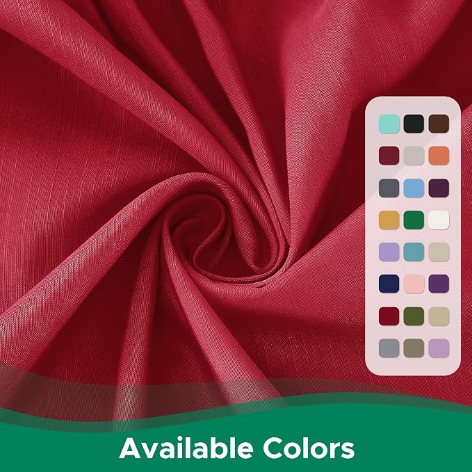 Wrap Around Queen Size Bed Skirt 12 Inch Drop-Elastic Dust Ruffle Red | Adjustable Pleated Bedskirt-Easy Fit Wrinkle Resistant Washable Hotel Quality Fabric Bed Skirting-Master Guest Bedroom Rental