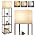 RUNTOP Plus Floor Lamp with Shelves, Modern Shelf Floor Lamp with 15W 3CCT LED Bulb and Memory Function, Wide Shelf Lamp for Display Storage, Standing Lamps for Living Room, Bedroom, Office, Corner
