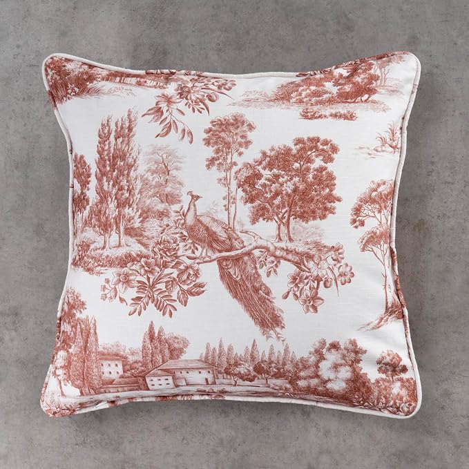 Cotton Throw Pillow Cover 18x18 Inch Decorative Single Pack