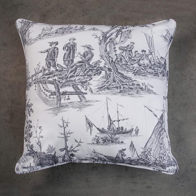 Maison d' Hermine Throw Pillow Covers 100% Cotton (20" x 20" - Pack of 1)