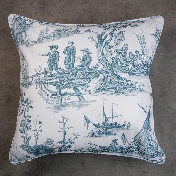 Maison d' Hermine Throw Pillow Covers 100% Cotton (18" x 18" - Pack of 1)