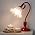 Flower Table Lamp, LED Reading Light Bedside Vintage Night Light (Red)