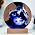 Handmade Galaxy Resin Lamp, 3D Cosmic Universe Lamp with Wooden Base