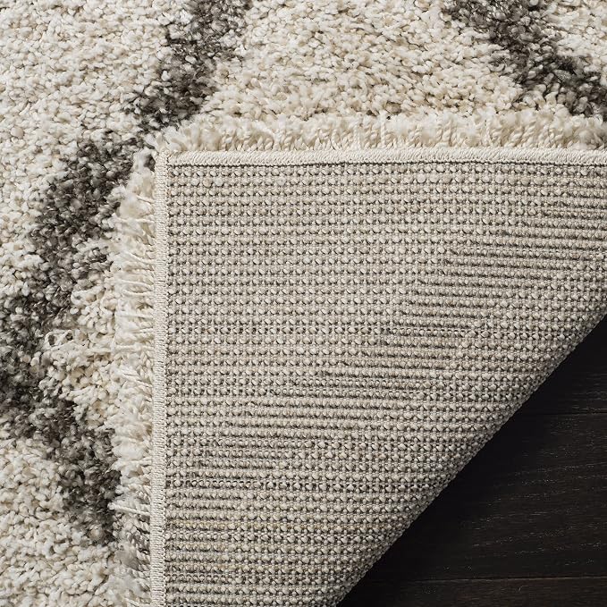 SAFAVIEH Hudson Shag Runner Rug 2'3"x16', Plush Ivory & Grey SGH283A
