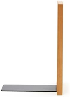 Pandapark Wood Decorative Bookends,Non-Skid Bookend for Shelves,Heavy Duty Bookends,Book Stand for Books/CDs,1 Pair (Cherry Master)