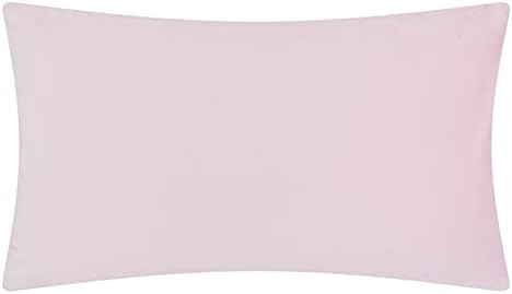 JWH 3D Flower Throw Pillow Cover, Velvet, Bright Pink, 12x20 Inches