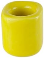 Mega Candles 10 pcs Yellow Ceramic Chime Ritual Spell Candle Holders, Great for Casting Chimes, Rituals, Spells, Vigil, Witchcraft, Wiccan Supplies & More
