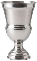 Serene Spaces Living Decorative Vase Urn, Vases for Centerpieces, Metal Vase Use for Home Decor, Wedding, Parties, Floral Arrangements (Large - Pack of 1 (Silver))