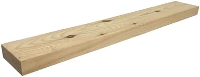 joelsantiques 42 Inch Floating Shelves for Wall -42x6x2 in - Unfinished Wood Shelf Design, Wooden Wall Shelves for Bathroom, Wall Mount for Bedroom & Kitchen Floating Storage Living Room