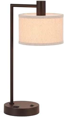 XiNBEi Lighting Table Lamp USB Desk Lamp for Living Room, Dark Bronze