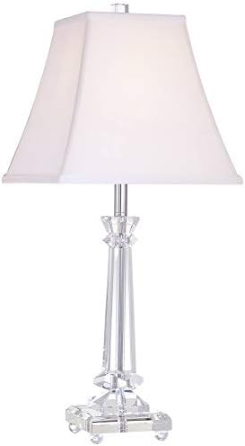 Sannes 25" High Table Lamp Tapered Glass Luxury Column Slim Traditional