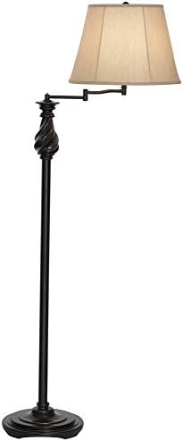 Regency Hill 58" Tall Restoration Bronze Swing Arm Floor Lamp