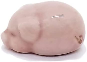 WitnyStore Tiny ¾ Inch Long Pink Sleeping Pig Figurine - Miniature Hand Made Painted Ceramic Pigs Swine Hog Piglet Livestock Farm Animals Cute Porcelain Decorative Collectible Figurines Décor Gifts