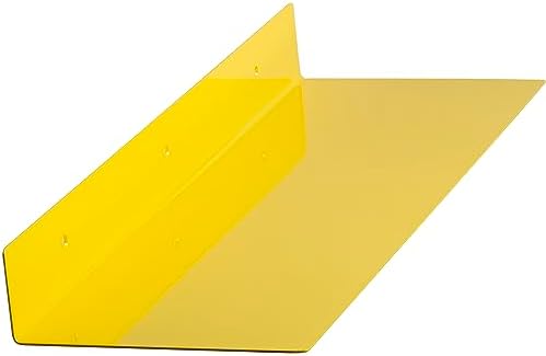 24x8 in Metal Floating Shelf Yellow Wall Mounted - Made in The USA - Bedroom, Living Room, Bathroom, Kitchen