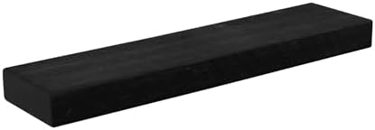 Joel’s Antiques 30 Inch Wooden Floating Shelves for Wall - 30x6x2 in - Made of Natural Wood - Short Heavy Duty Rustic Wall Shelves for Bedroom - Bathroom Shelf, Laundry Room Floating Storage - Black