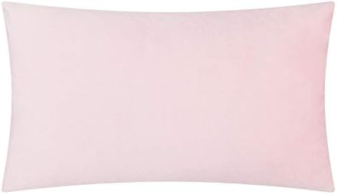 KINGROSE 3D Flower Throw Pillow Cover, 12 X 20 Inches, Velvet, Pink