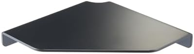 8 Inch Black Floating Corner Shelf Wall Mounted, Triangle Storage Shelf for Kitchen, Speakers, Wine, Decor & Small Electronics