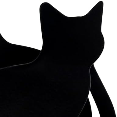 SOFFEE DESIGN Iron Vertical Cat Napkin Holder, Animal Shadow Napkin Stand Convenient Desktop Storage Decoration, Adorable Paper Towel Dispenser for Kitchen Countertops, Dining Table, Sitting Kitty