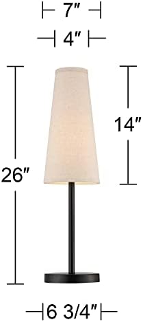 Snippet 26" Tall Table Lamps Set of 2 Espresso Bronze Brown Accent Modern