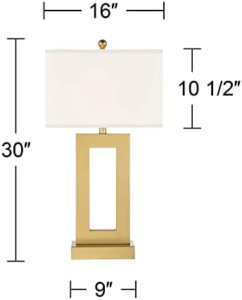 Marshall 30" Large Table Lamp Gold Modern Finish Open Rectangle Luxury