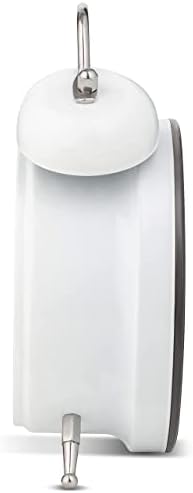 Bernhard Products Analog Alarm Clock Extra Loud Twin Bells Retro White 4 Inch Silent Non-Ticking Quartz Battery Operated with Backlight, Decorative Bedside Table Desk Vintage Clocks for Heavy Sleepers