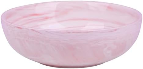 Small Decorative Bowl, Modern Home Decor Centerpiece 6.1 Inches Key Bowl, Marble-patterned Ceramic Bowl for Entry Table, Pink