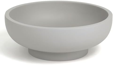 YMXYJM Decorative Resin Bowl, Large Fruit Bowl, Gray