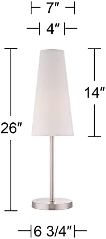 360 Lighting Snippet 26" Tall Accent Table Lamps Set of 2 Silver