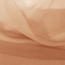 DWCN Ombre Short Sheer Curtains - Faux Linen Semi Voile Gradient Light-Filtering Bedroom and Living Room Curtains, Set of 2 Grommet Top Window Drape Panels, 42 x 45 Inch Length, Burnt Ochre