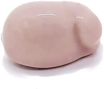 WitnyStore Tiny ¾ Inch Long Pink Sleeping Pig Figurine - Miniature Hand Made Painted Ceramic Pigs Swine Hog Piglet Livestock Farm Animals Cute Porcelain Decorative Collectible Figurines Décor Gifts