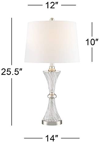 Copeland 25 1/2" High Table Lamp USB Set of 2 Silver Chrome Glass Modern
