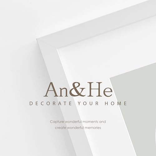 An&He 11 x 14 Picture Frame, 1Pack, White Photo Frames, Wooden Frame with High Definition Tempered Glass for Wall and Tabletop Display