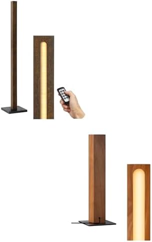 EDISHINE Wooden LED Corner Floor Lamp & LED Table Lamp