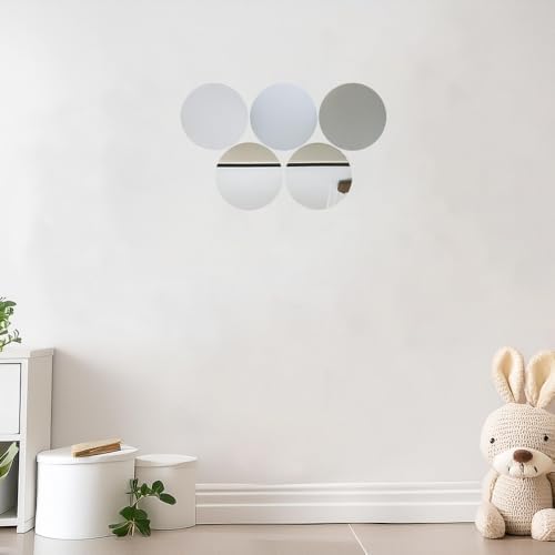 6 Inch, Pack of 2 Small Mirrors for Crafts, Round Mirror for Tables at Wedding, Mirror Tiles for Crafts and DIY Projects