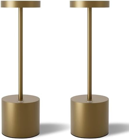 TBBGA LED Cordless Table Lamps Set of 2, 5000mAh Rechargeable Table Light