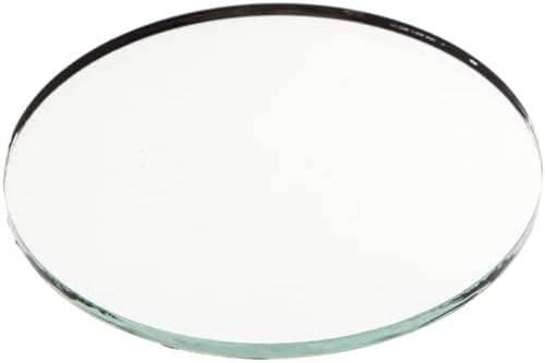 Plymor 3 in Round, 3mm Thick, Non-Beveled Glass Mirror Circle, Pack of 12 | Table display, centerpieces, mosaics, crafts & DIY; highly reflective silvered glass