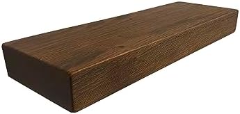 joelsantiques 36 Inch Wooden Floating Shelves for Wall -36x6x2 in -Made of Natural Wood - Long Heavy Duty Rustic Wall Shelves for Bedroom - Laundry Floating Storage, Kitchen Shelf -Medium Brown