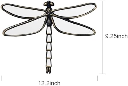 Decorative Dragonfly Wall Mirror, Plastic Frame with Mirrored Wings (12.4 x 9.3 inches) (Bronze)